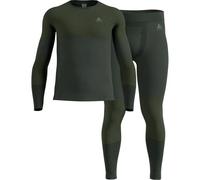 Ensemble sous maillot et legging Odlo Fundamentals Performance Warm Vert XL