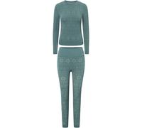 Viking Sigrid Long Sleeve Base Layer Set Vert L Femme