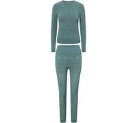 Viking Sigrid Long Sleeve Base Layer Set Vert M Femme