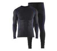 Ensemble de sous-vêtements légers Noir/Bleu Roi 68101707 - Taille au choix