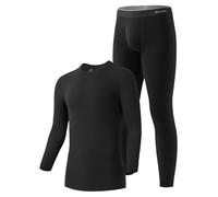 Ensemble sous-vêtements Thermiques Couche de Base Haut Maillot de Corps Bas Pantalon Contient Un mélange de Laine et de Soie de mûrier pour -10 °C a 0°C