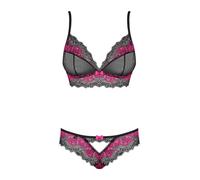 Obsessive - Ensemble soutien-gorge 2 pièces Tulia - Noir/Rose