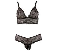 Cottelli Plus Size - Ensemble soutien-gorge dentelle (noir) - XXXXL