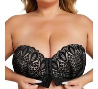 Ensemble soutien-gorge pour femme avec bretelles transparentes, grande taille, fermeture avant, lingerie pour toutes les saisons, sous-vêtements polyvalents et élégants pour les loisirs bustier pour
