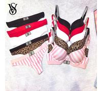 Ensemble soutien-gorge push-up et string Victoria's Secret Very Sexy Logo Shine Strap Shine Script pour femme, lingerie sexy et très tendance VS185