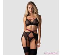 Ensemble Soutien-Gorge String Jarretelles Obsessive Novenes 3 Pièces