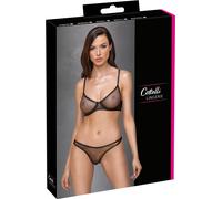 Ensemble soutien-gorge transparent - Noir