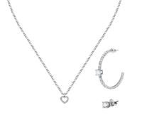Parure LA PETITE STORY en Acier Blanc et Cristal Blanc