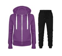 Ensemble Sport 2 Pièces Femmes Imprimé Femme Avec Poches et Cordon de Serrage Tenue Pyjama Lounge Set Survêtement complet pour Style Tracksuit Loungewear Décontracté Streetwear