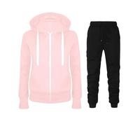 Ensemble Sport 2 Pièces Femmes Imprimé Femme Avec Poches et Cordon de Serrage Tenue Pyjama Lounge Set Survêtement complet pour Style Tracksuit Loungewear Décontracté Streetwear