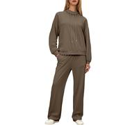 Ensemble Sport 2 Pièces Femmes Survetêment Manches Longues Avec Poches et Cordon de Serrage Vêtement Détente Survêtement complet pour femme Sportwear Y2k Sweats Capuche Vetement Jogging