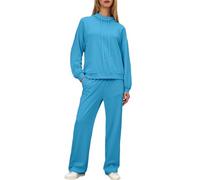 Ensemble Sport 2 Pièces Femmes Survetêment Manches Longues Avec Poches et Cordon de Serrage Vêtement Détente Survêtement complet pour femme Sportwear Y2k Sweats Capuche Vetement Jogging