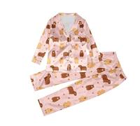 Ensemble Sport Enfant - Ensemble Décontracté Élégant pour Fille avec Haut Manches Longues et Pantalon à Col Fleuri Tenue Quotidienne Confortable