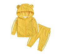 Ensemble Sport Enfant Garcon Fille col Rond Haut et Pantalon avec Poche Sportswear, Tracksuit Set for Jogging Confortable à Motif Lettre Graphique Tenue Chaude pour Tout-Petits Enfants