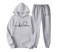 Ensemble Sport Femme Fitness - Ensemble de survêtement pour Femmes Sweat-Shirt à Capuche Confortable et Pantalon Velours Doux Tenue décontractée Sportive élégante