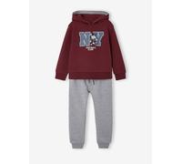 Ensemble sport garçon à capuche bordeaux 14A