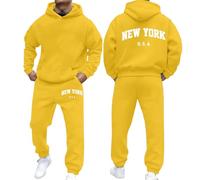 Ensemble Sport Homme Training Complet Ensemble Hoodie, À Manches Longues Et Pantalon Décontracté Col Rond Zippé Tendance Affaires Vêtements avec Poches Élastiquée Exercice Automne