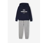 Ensemble sport sweat à capuche et jogging fille marine 12A