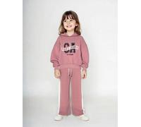 VERTBAUDET Ensemble sport sweat à capuche + jogging large fille vieux rose 8A