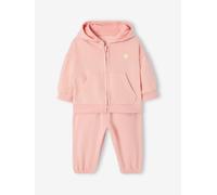 Ensemble sport sweat à capuche zippé + jogging bébé rose pâle 9M(71CM)
