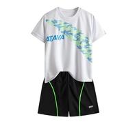 Ensemble Sportif Manches Courtes pour garçon Tenue décontractée séchage Rapide t-Shirt été Short Deux pièces vêtements Actifs garçons Filles (WH5, 5-6 Years)
