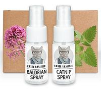 Ensemble: Spray d'herbe à Chat et valériane. 100% Naturel sans additifs. Jouet ennuyeux intéressant pour l'auto-Occupation des Chats