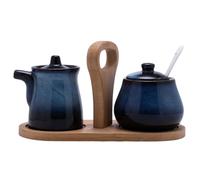 Ensemble sucre et crémier pour bar à café, ensemble sucre et crémier avec plateau pichet en céramique vintage bol avec couvercle cuillère pour bar à café