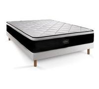 Prestige Literie - Ensemble Suite Ressorts Ensachã©S Et Mã©Moire De Forme Sommier Blanc - Blanc