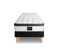 Ensemble Superieur 80x190 Memoire de forme 3 zones sommier noir