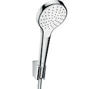 Ensemble support de douche Hansgrohe Croma Select S 110 28096400 1jet EcoSmart avec flexible de douche 1250 mm, blanc/chrome