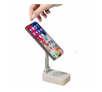 Ensemble support de téléphone et haut-parleur Bluetooth avec angle de vision réglable et appels mains libres