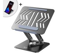 ENSEMBLE : Support pour ordinateur portable en aluminium à 360° + support pour s