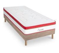 Ensemble Suprême 90x200 cm + sommier - Mousse HD mémoire - Ép. 24 cm G