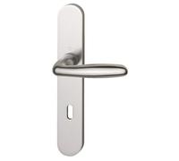 Ensemble sur grande plaque en aluminium anodisé - Ton argent - Carré 7 mm - VERONA clé L