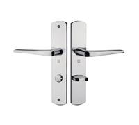 Ensemble sur grande plaque KROM HOME entraxe de fixation 195 mm condamnation chromé HERACLES B-KROM-04