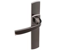 Vachette Set de poignées de porte MUZE, grande plaque, double béquille, entraxe 195 mm, diamant noir