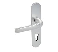 Ensemble sur plaques Logio entraxe 195mm type CLE I finition argent - VACHETTE - 200666