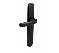 Ensemble sur grandes plaques entraxe 195 mm Budget - Onyx noir mat - bec-de-cane VACHETTE ASSA ABLOY
