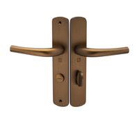 Ensemble sur plaque aluminium SALOME HOME ELEGANCE entraxe 195 mm à condamnation chocolat HERACLES B-SALOME-083