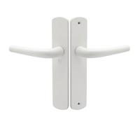 Ensemble sur plaque aluminium SALOME HOME ELEGANCE entraxe 195 mm bec de cane blanc sur carte HERACLES ZL-B-SALOME-027