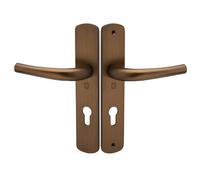 Ensemble sur plaque aluminium SALOME HOME ELEGANCE entraxe 195 mm clé I chocolat HERACLES B-SALOME-043