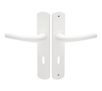 Ensemble sur plaque aluminium SALOME HOME ELEGANCE entraxe 195 mm clé L blanc HERACLES B-SALOME-067