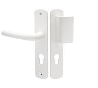 Ensemble sur plaque aluminium SALOME HOME ELEGANCE entraxe 195 mm palière clé I blanc HERACLES B-SALOME-107