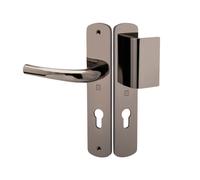 Ensemble sur plaque aluminium SALOME HOME ELEGANCE entraxe 195 mm palière clé I miroir HERACLES B-SALOME-105