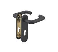THIRARD - Ensemble de Poignées pour Serrure Encastrable - Pour Porte de Chaufferie - Type Trou de Cylindre - Usage Industrie - Carré 9 mm - Entraxes 111 mm - Finition Noir