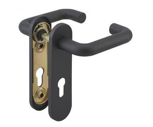 Ensemble sur plaque béquille double noire carré 9 mm THIRARD 00097101