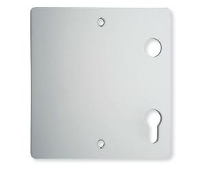 Ensemble sur plaque Charlemagne 150 x 150 x 3 mm bec de cane + wc sans voyant aluminium argent DUVAL 31-0102-8205