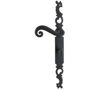 Ensemble sur plaque de style Cévennes entraxe 195 mm bec de cane condamnation droite noir BRIONNE V.1010743NR