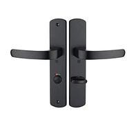 Ensemble sur plaque ELFE entraxe 195mm condamnation à voyant noir mat - HERACLES - B-ELFE-18