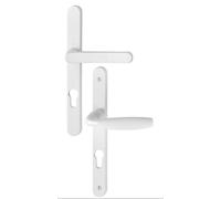 Ensemble sur plaque étroite New York type clé I entraxe 70 mm carré 7 mm finition blanc HOPPE 3293988